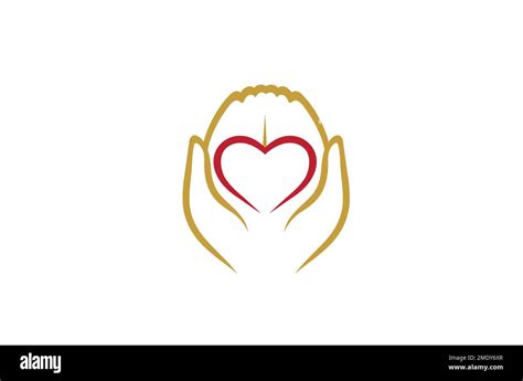 Love Giving Heart Love Hands Holding Heart Logo Vector Design Symbol