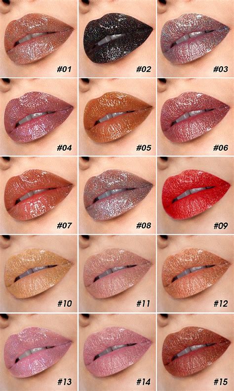 Wholesale Glitter Lip Gloss Private Label 15 Colors Vegan Glossy