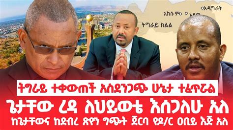 HAMER MEDIA አስደንጋጭ ሁኔታ ተፈጥሯል ጌታቸው ረዳ ለህይወቴ እሰጋለሁ አለ ከጌታቸውና ከደብረ