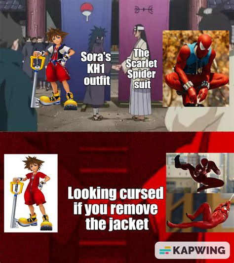 Spidey Looks Like He S Naked While Sora Looks Like He S Wearing A Onesie Spidermanps