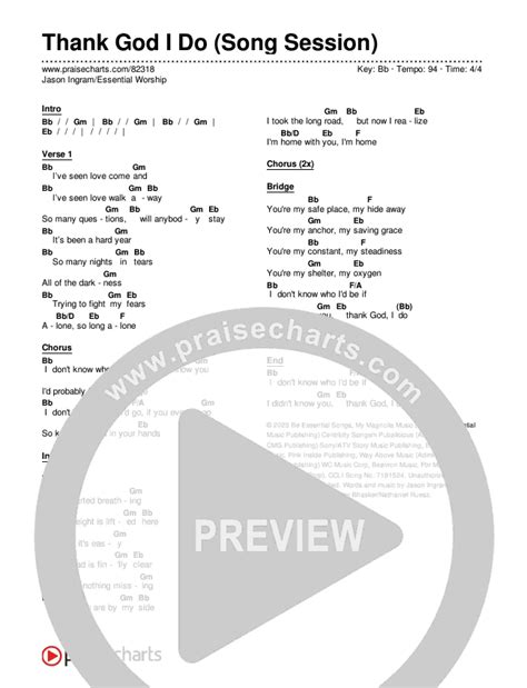 Thank God I Do Chords PDF (Jason Ingram / Essential Worship) - PraiseCharts