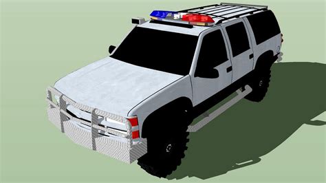 Chevrolet Suburban Police 3d Model