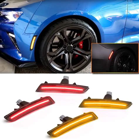 Aliexpress Buy Pair Smoked Lens Led Front Amber Lamp Rear Red