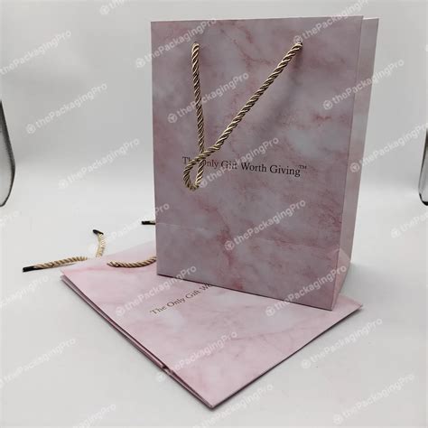Marbling Paper Bag Hot Stamping Logo Custom Shopping Boutique Bags Buy Paper Box Gold Stamping
