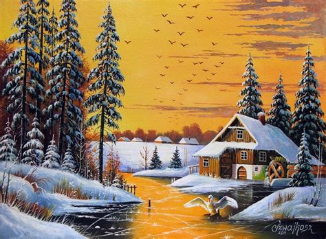 Зимняя картина картинки (50 фото)