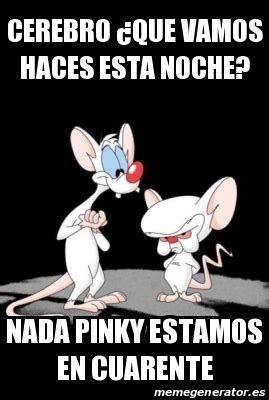 Meme Personalizado Cerebro Que Vamos Haces Esta Noche Nada Pinky