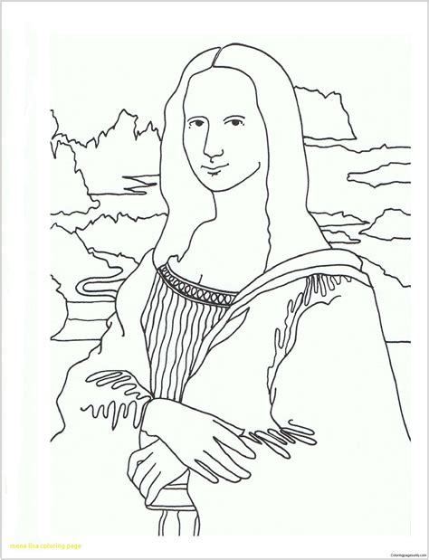 Mona Lisa Coloring Page at GetColorings.com | Free printable colorings