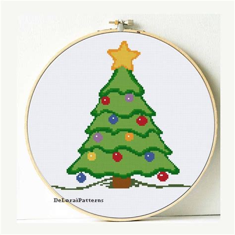 Christmas Tree Cross Stitch Pattern Christmas Cross Stitch Etsy