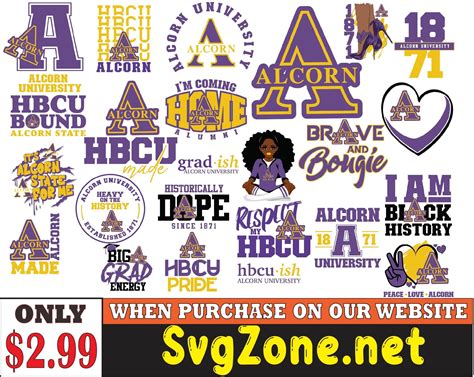 Alcorn State University Svg Hbcu Svg Hbcu Teams Svg Hbcu Etsy