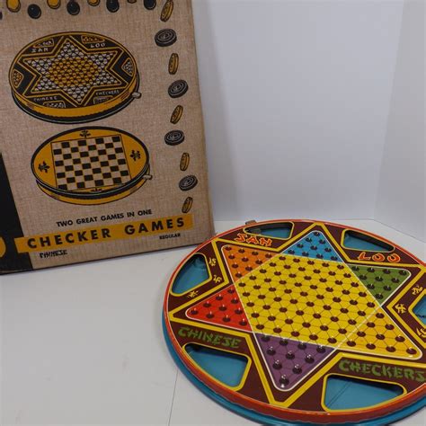 Checkers Board Etsy