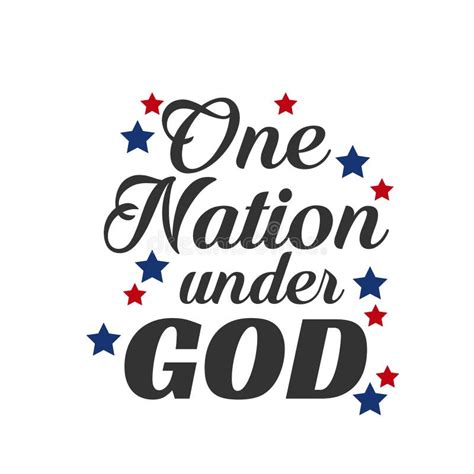 American Independence Day One Nation Under God Stock Vector