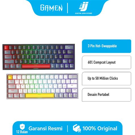 TOMBOL GAMEN Titan V Mechanical Gaming Keyboard Layout RGB Light Type C Hot Swappable Anti