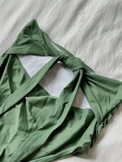 Yellow Gingham Bikini Set Women S Fashion Swimwear Bikinis Swimsuits On Carousell