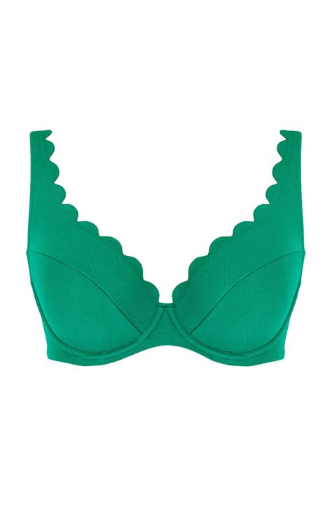 On the beach Biustonosz kąpielowy Panache Swim SPIRIT SW1784 Lauren Plunge Bikini Top Verde
