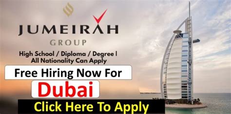 Jumeirah Group Hiring Staff In Dubai Uae Latest Job News