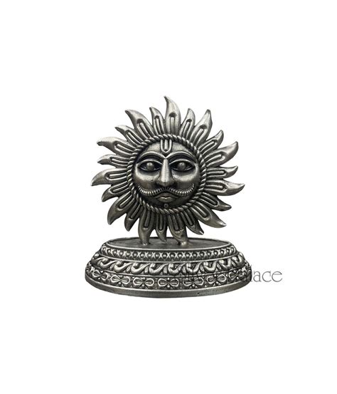 sun moon idol  oxidised silver silver palace