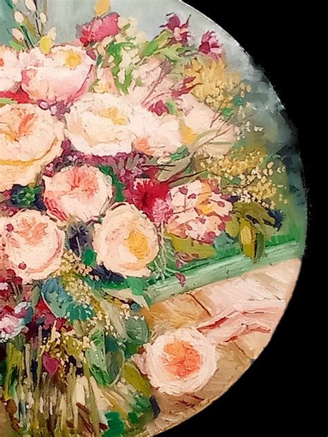 Melody Of Flowers | Oil On Canvas | By Antara Pain | Exotic India Art