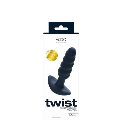 Twist Rechargeable Anal Vibe Black Pearl 50 Shades More