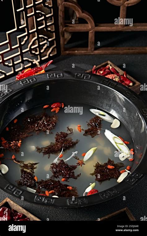 Chongqing Hot Pot Soup Base Stock Photo Alamy