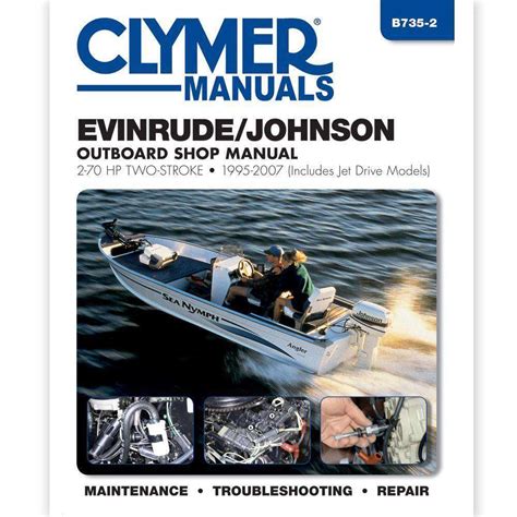 Clymer Evinrude Johnson Hp Two Stroke Outboards Includes Jet