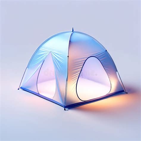 Icon Of Tent Glossy Glass Style Stock Illustration Illustration Of
