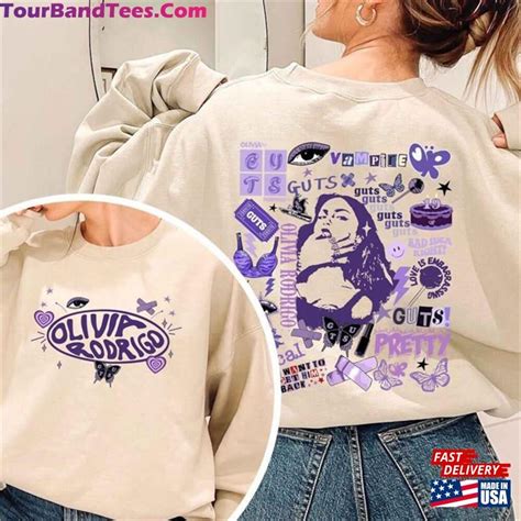 Olivia Rodrigo Guts 2 Sided Sweatshirt Tour 2024 Shirt Album Vampire