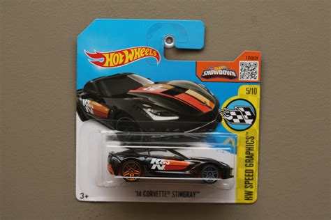 Hot Wheels 2016 HW Speed Graphics 14 Corvette Stingray Black