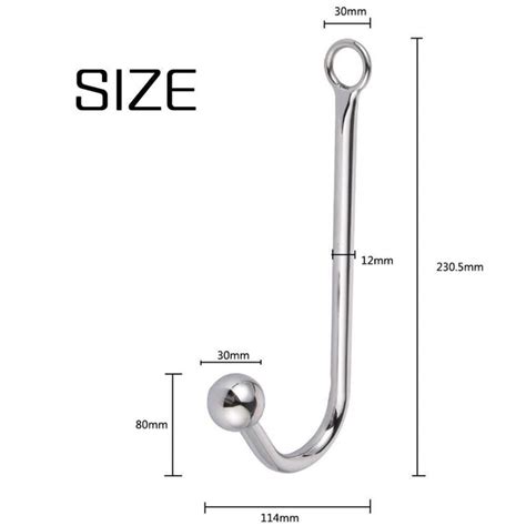 Stainless Steel Ball Anal Hook Metal Plug Toys Sex Game Erotic Sex Man Woman Gay Eur