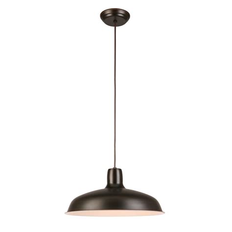 Project Source Bronze Single Farmhouse Warehouse Pendant Light at Lowes.com