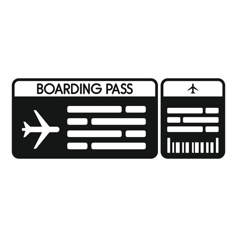 Vacation air ticket icon simple vector. Airline pass 14837069 Vector