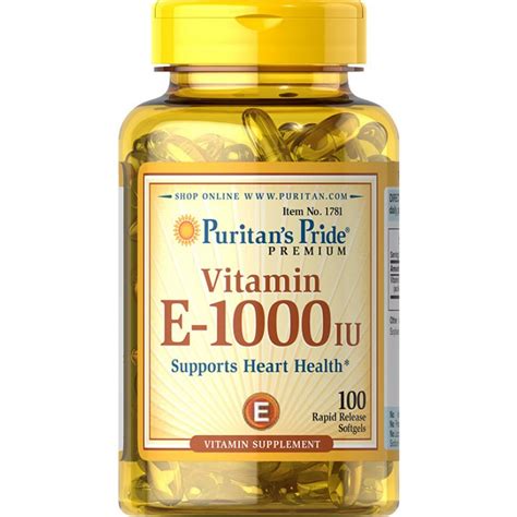 Puritans Pride Vitamin E 1000iu By 100 Softgels My Big Pharmacy Nigeria
