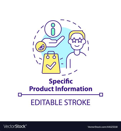 specific product information concept icon vector image