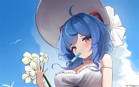 Hot Summer Hot Ganyu Licking Icecream To Beat The Heat Genshin 2K