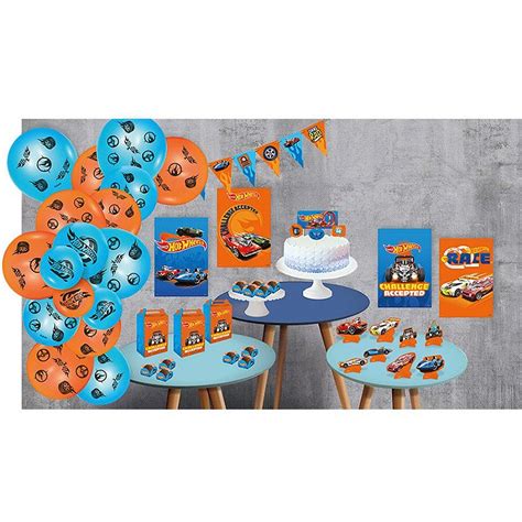 Kit Decorativo Só Bolinho Festa Hot Wheels Festcolor Rizzo Embalages Rizzo Embalagens
