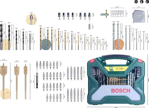 Bosch Tlg X Line Titanium Bohrer Und Schrauber Set Holz Stein Und