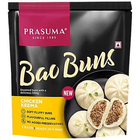 Buy Prasuma Bao Buns Chicken Keema Stuffed Bread No Preservative