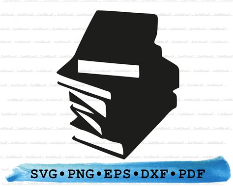 Stack Of Books Silhouette Stack Of Books Svg Stack Of Books Etsy