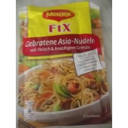 Maggi Fix Gebratene Asia Nudeln Inhaltsstoffe Erfahrungen