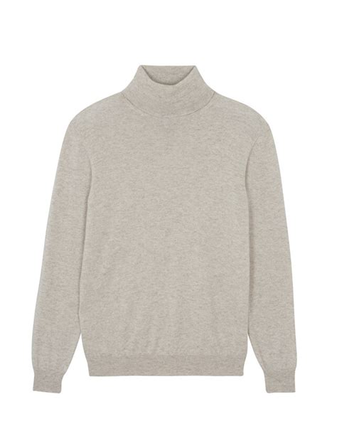 Pull Cachemire Col Roulé Homme Basic 2 fils Avoine Pull Raph