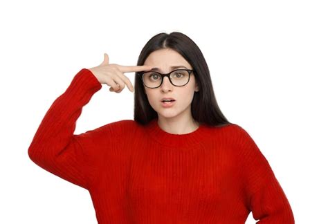 Premium Photo Brunette Girl With Glasses