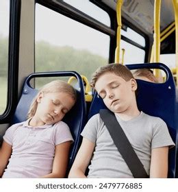 School Children Asleep On Bus AI-generated image 2479775363 | Shutterstock