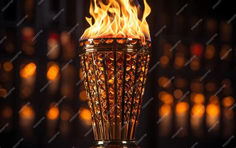 Premium AI Image | Sport games olympic Torch Flame fire