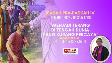 Live Streaming Ibadah Minggu Pra Paskah 4 Gki Wahid Hasyim 19