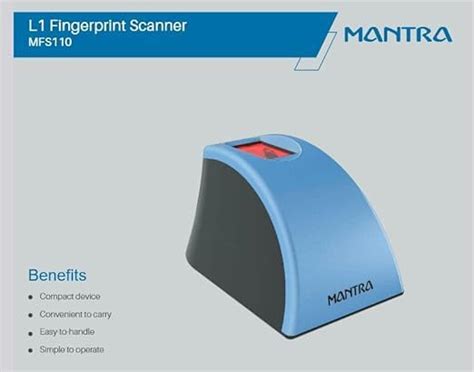 Mantra MFS 110 L1 Biometric Single Fingerprint Scanner Aadhaar