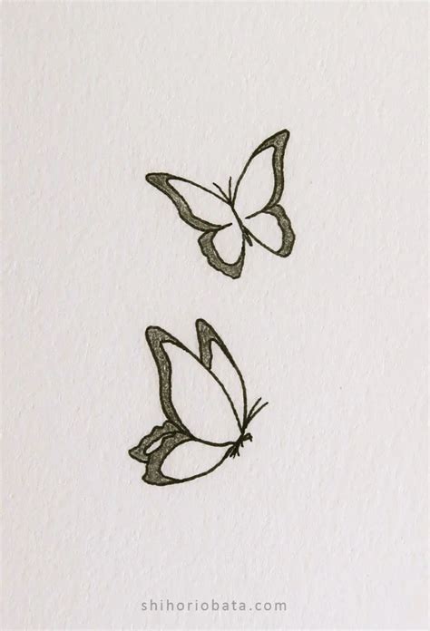 20 Easy Butterfly Drawing Ideas | Easy butterfly drawing, Butterfly art ...