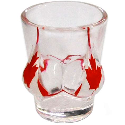 Full Body Maple Leaf Bikini Shot Glass EH Canada Canada S Canadian Goods Retailer