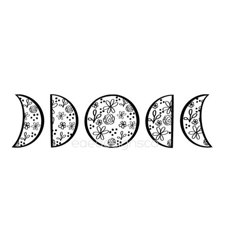 Fases De La Luna Png Fases De La Luna Svg Descarga Digital Etsy
