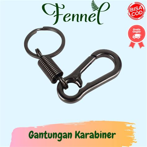 Jual Gantungan Kunci Karabiner Dengan Per Stainless Steel Lc