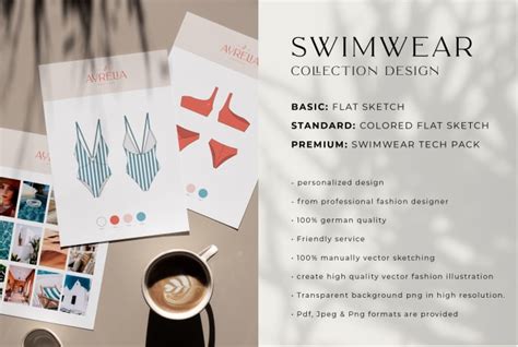 Design Your Swimwear Collection Bikini Swimsuit Tech Pack By Theresaschmidt Fiverr