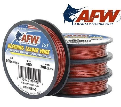 Поводковый материал AFW Bleeding Leader Wire 1x7 SL Red